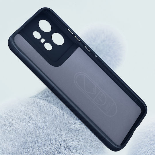 Калъф Avizar за Motorola Edge 50 Pro, удароустойчив, силиконов, 3D текстурен модел, тъмносин