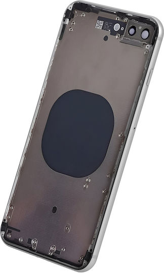 Clappio Frame + Battery Cover Iphone 8 Plus Rear Window White Light Grey