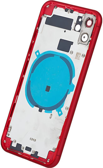 Clappio Rahmen + Akkudeckel iPhone 11 Rot Rückseite Fenster Rot