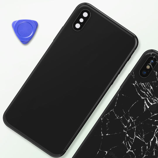 Clappio Frame + Battery Cover Iphone X Rear Window Black Black