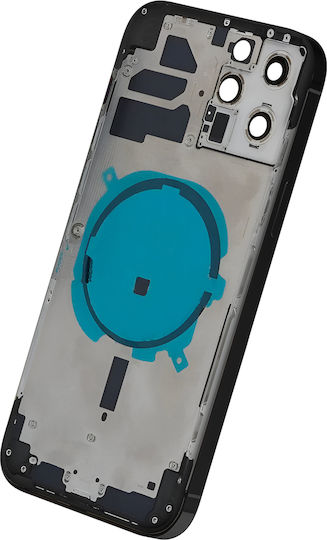 Clappio Frame + Battery Cover Iphone 12 Pro Max Graphite Grey Rear Window Dark Grey
