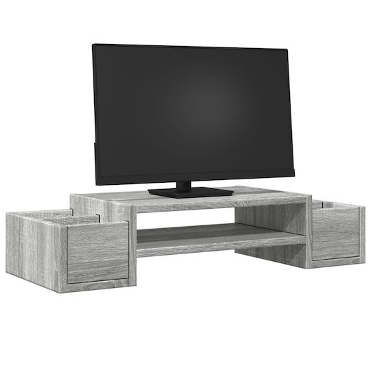 vidaXL Tabletop Suport Monitor Gri (854684)