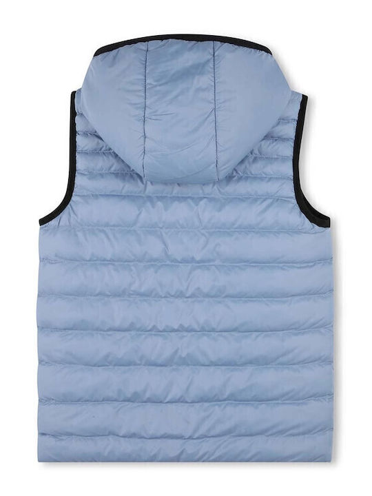 Kids' Casual Jacket Sleeveless Double Sided with Lining & Hood Blue