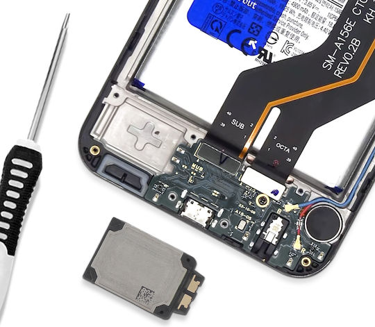 Clappio Externe Lautsprecher Galaxy A15 Kompatibles Ersatzteil Schwarz