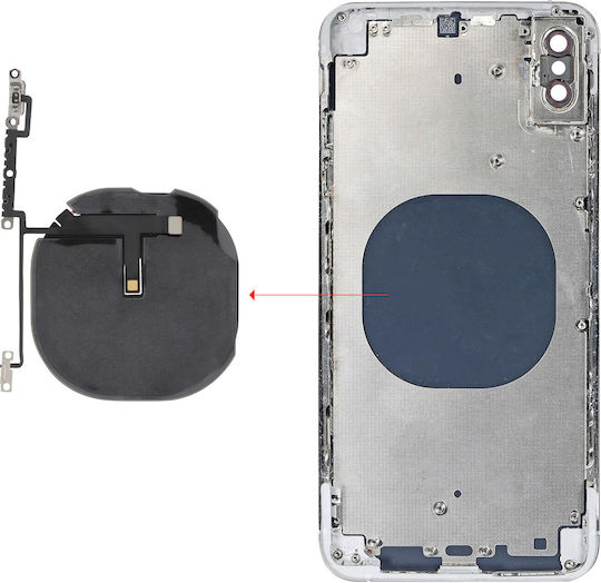Adaptor receptor încărcător wireless Relife Qi pentru iPhone Xs, volum negru