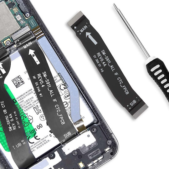 Капак за дънна платка Clappio Samsung Galaxy S23 Черен