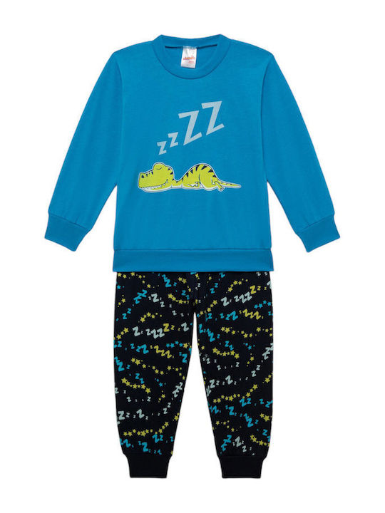 Minerva Kids' Pajamas Winter Blue Dino
