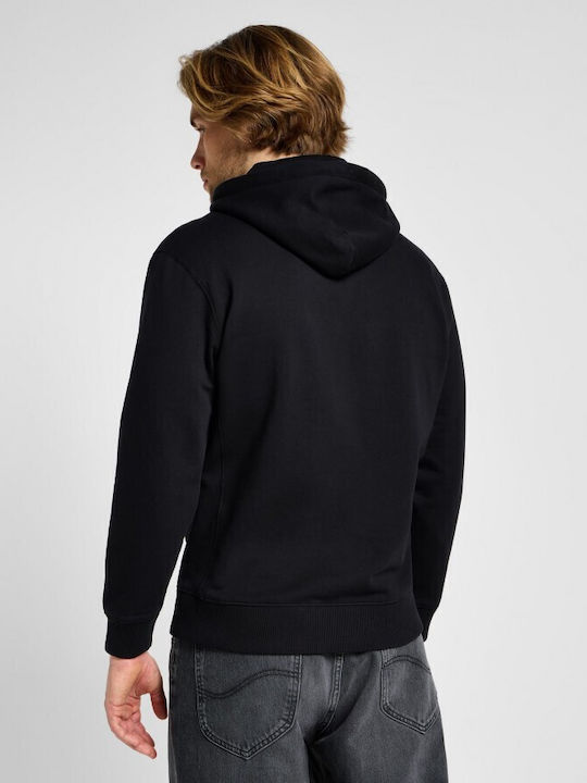 Lee Men's Sweatshirt with Hood and Pockets Black