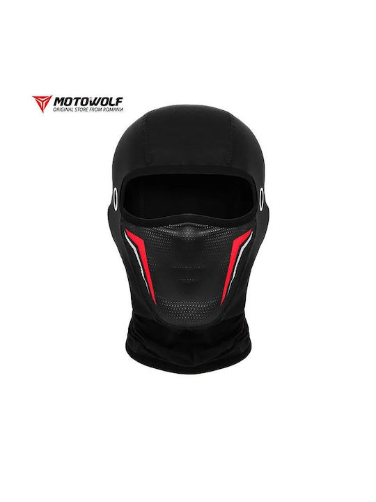 Motowolf Balaclava integrala pentru motociclist Negru / Roșu Culoare
