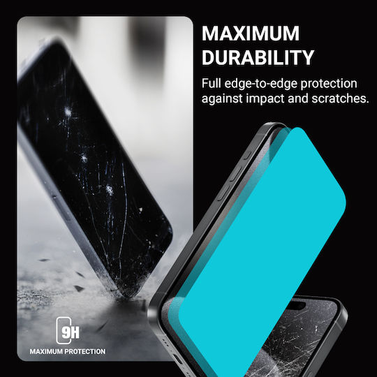 Crong 3D Full Glue Antibacterial Tempered Glass (iPhone 17 Pro Max / iPhone 16 Pro Max)