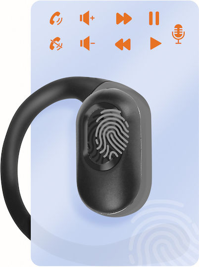 LinQ H700 Offenes Ohr Bluetooth-Freisprecheinrichtung Kopfhörer mit Ladeetui Schwarz
