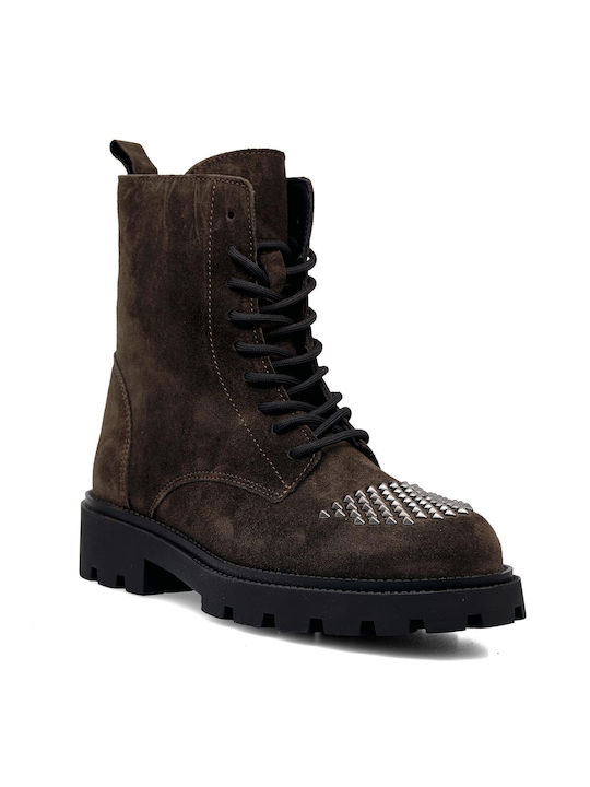 Alpe Wildleder Damen Knöchelstiefel Braun