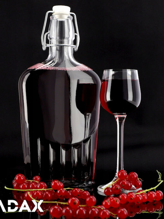 Kadax Glas Karaffe zum Servieren Wein mit Verschluss Transparent 500ml 1Stück
