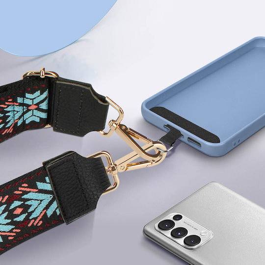 Avizar Phone Strap Ethnik Lake Blue Collection Jet Black