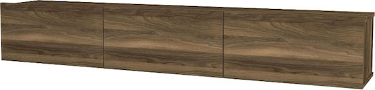 TV Stand Damla from Metal & Wood with LED Lighting Walnut L180xW29.5xH29.5cm