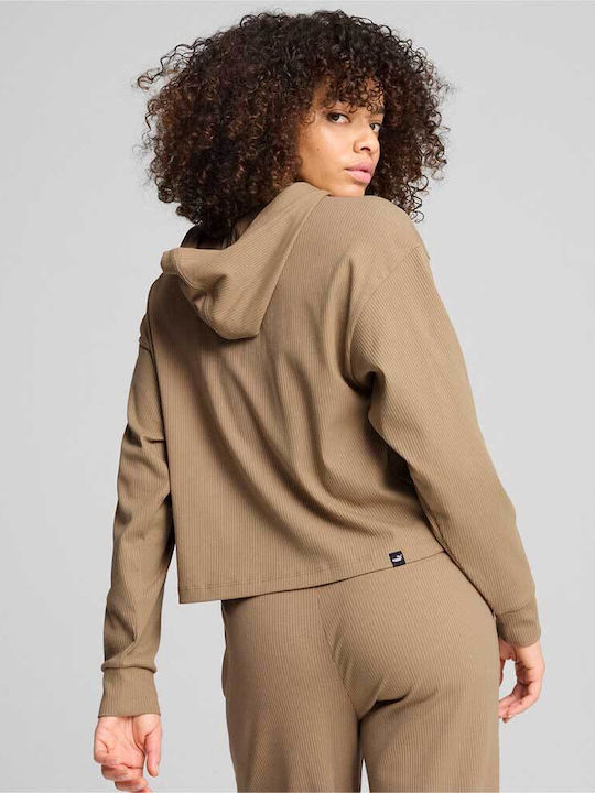 PUMA Elevated Sweatshirt Beige Hooded