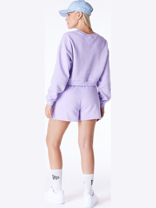 New York Yankees Cropped Women's Sweatshirt Pastel Purple