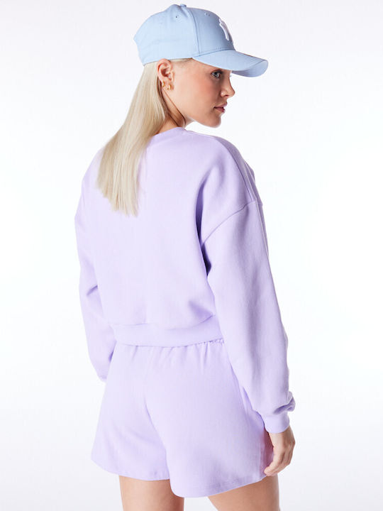 New York Yankees Cropped Women's Sweatshirt Pastel Purple