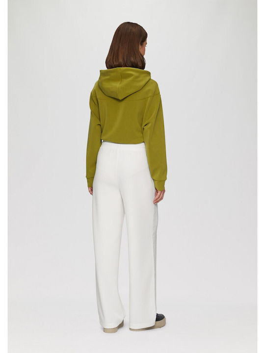 Women's Fabric Trousers Ecru