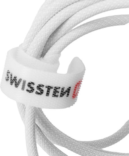 Cablu Încărcător Magnetic Swissten pentru Apple Watch + Conector Usb-c Usb-c Alb