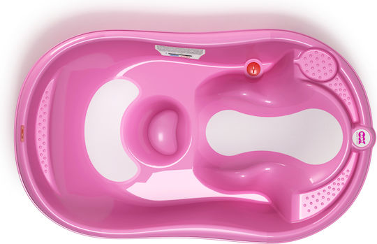 OK Baby Babybadewanne mit Thermometer Pink