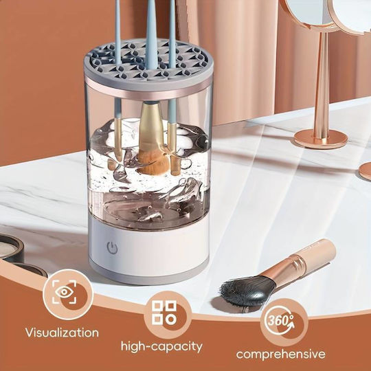 Transparent Makeup Brush Cleaning Container