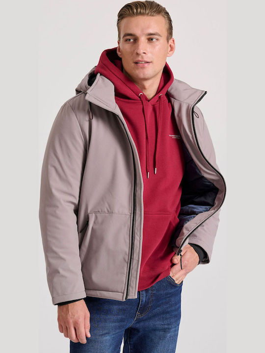 Χειμωνιάτικο Μπουφάν Softshell Αδιάβροχο και Αντιανεμικό Γκρι