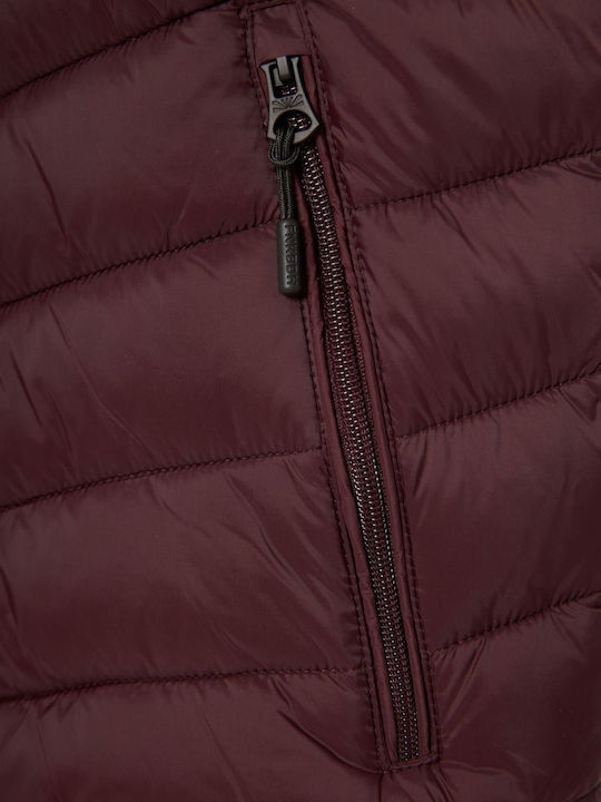 Geacă fără mâneci Puffer Burgundy