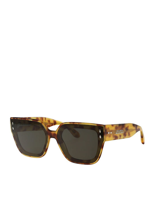 Women's Sunglasses with Brown Tartaruga Plastic Frame
