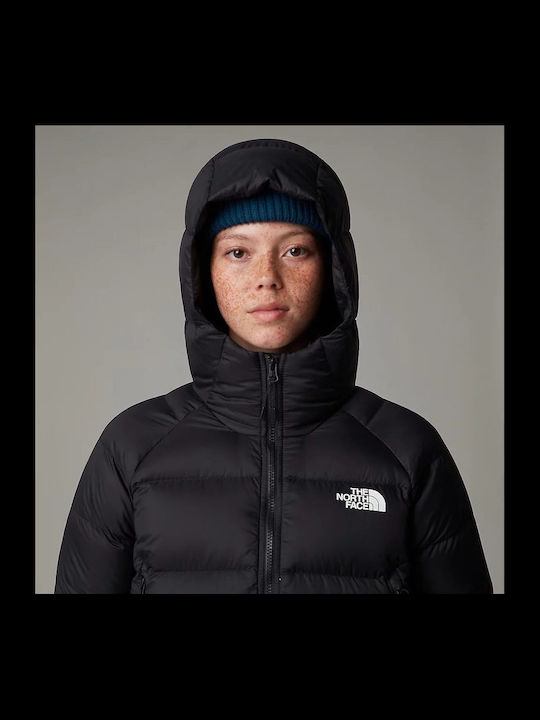 Hyalite Women's Hiking Short Puffer Jacket for Winter with Hood Black