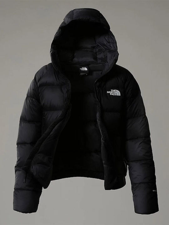 Hyalite Women's Hiking Short Puffer Jacket for Winter with Hood Black