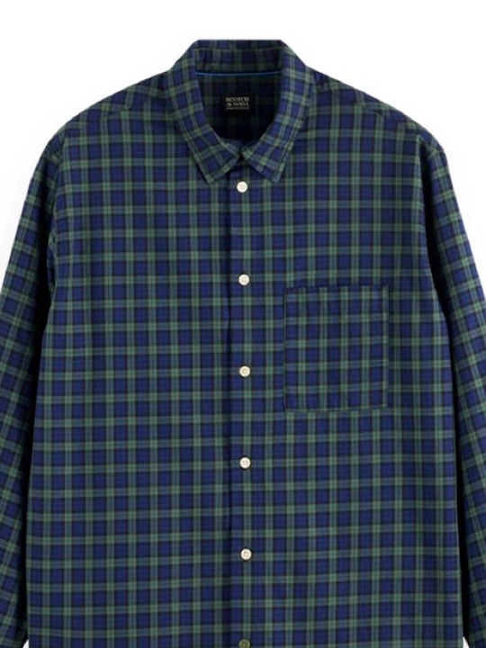 Scotch & Soda Φανελένιο Πουκάμισο Green