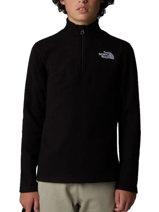 Kids' Shirt Long Sleeve Black Glacier 1/4 Zip