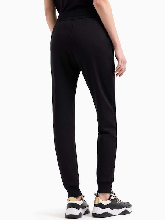 Armani Exchange Pantaloni de trening pentru femei cu cauciuc Negru