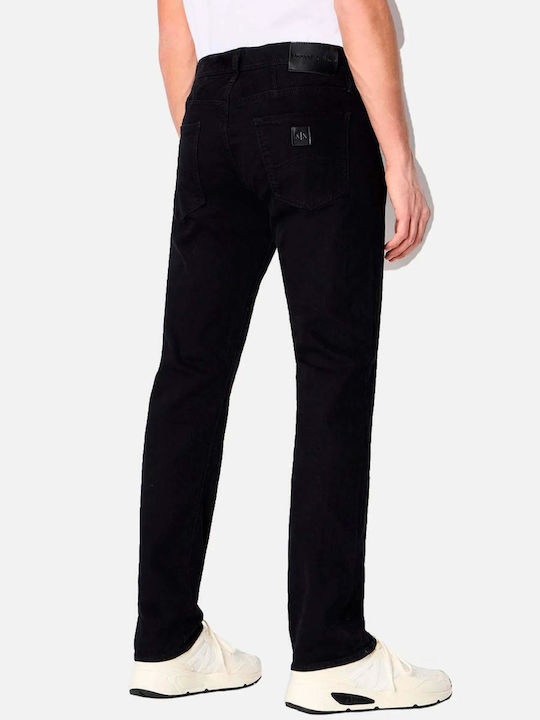 Armani Exchange Pantaloni de Bărbați din Jean în Croială Slim Negru