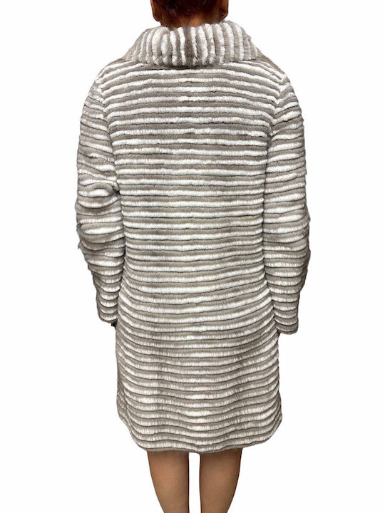 Frauen Pelz White-beige