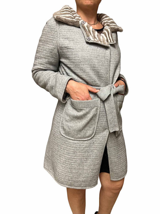Frauen Pelz White-beige
