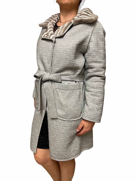 Frauen Pelz White-beige