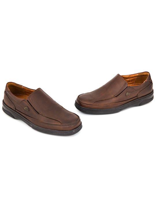 Boxer Men's Leather Casual Shoes Brown