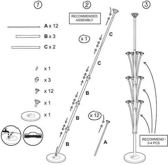Plastic Balloon Stand 160cm