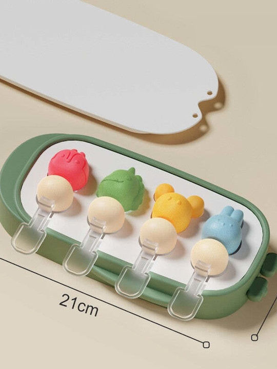 Formă de Patiserie Înghețată / Ice Lolly din Silicon 21x12.8x3buc 1buc