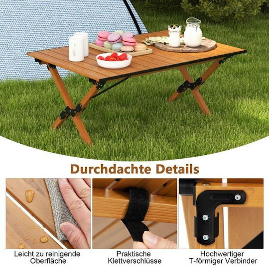 Costway Tabelle Aluminium für Camping Klappbar