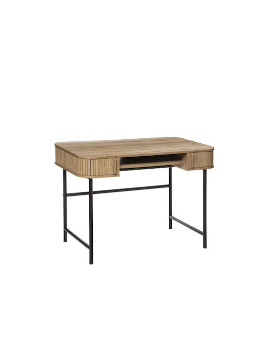 Schreibtisch Colva Holz Beige mit Metallbeinen 105x60x76cm