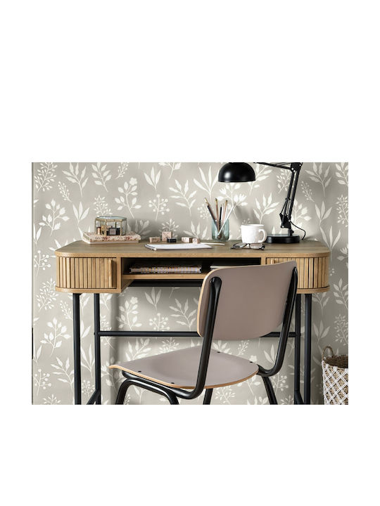 Schreibtisch Colva Holz Beige mit Metallbeinen 105x60x76cm