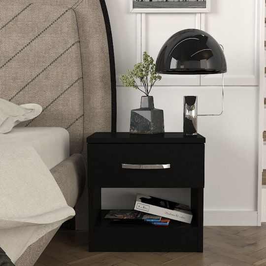 Noptieră Lube Negru 40x28.2x40cm
