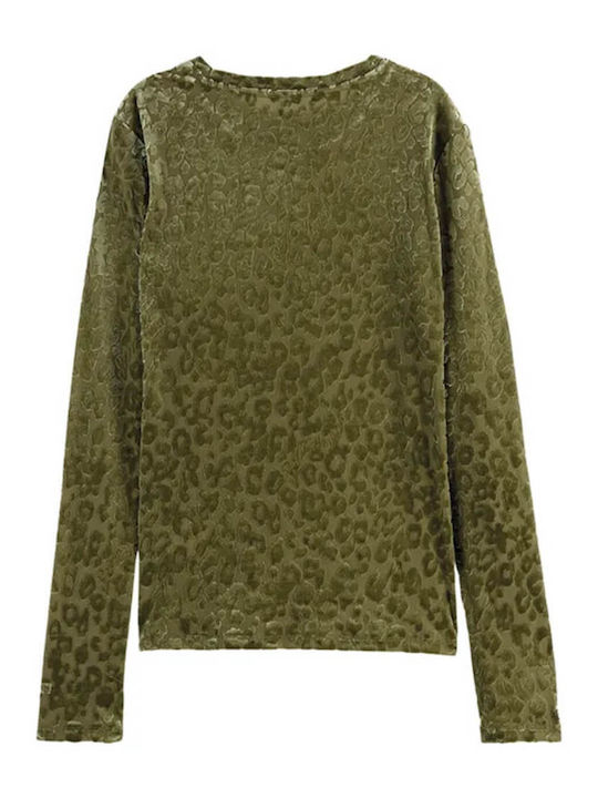 Scotch & Soda Women's Blouse Long Sleeve Green