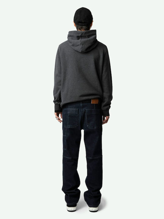 Zadig & Voltaire Men's Sweatshirt with Hood and Pockets Anthracite