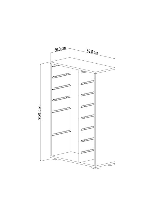 Kids Room Furniture White 69.5x30x109cm