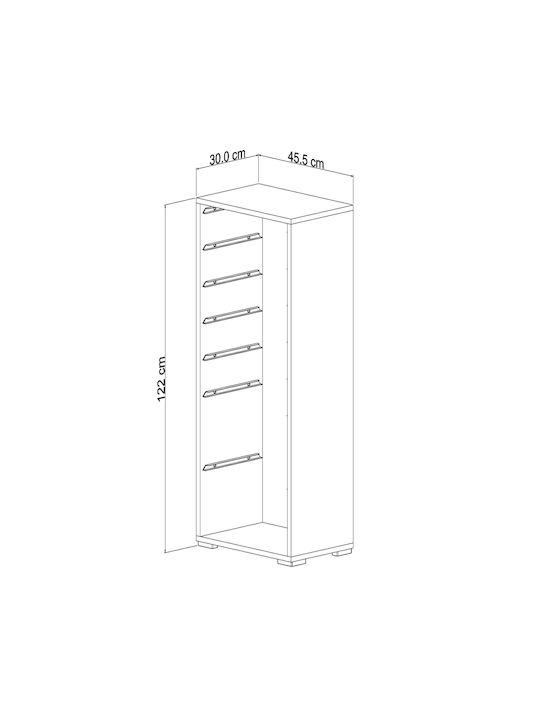 Παιδικό Έπιπλο Λευκό 45.5x30x122εκ.