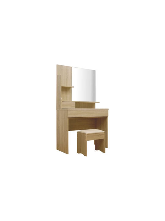 Schminktisch Hölzern Maple mit Spiegel 80x40x155cm